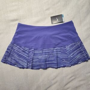 NIKE Dri-Fit Purple Tennis Skort Skirt Victory Print 626415-553 Womens Medium